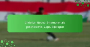 Christian Noboa: Internationale geschiedenis, Caps, Bijdragen